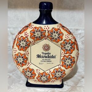 Tequila Mandala Extra Anejo EMPTY Bottle Hand Painted Limited Edition